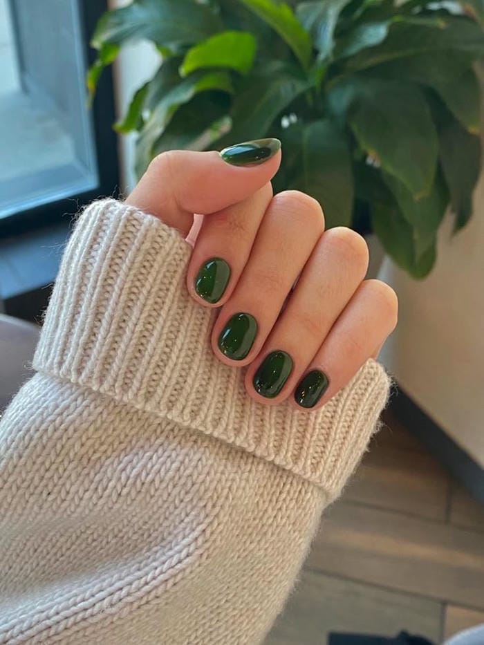 hình nail màu xanh lá đẹp nhất