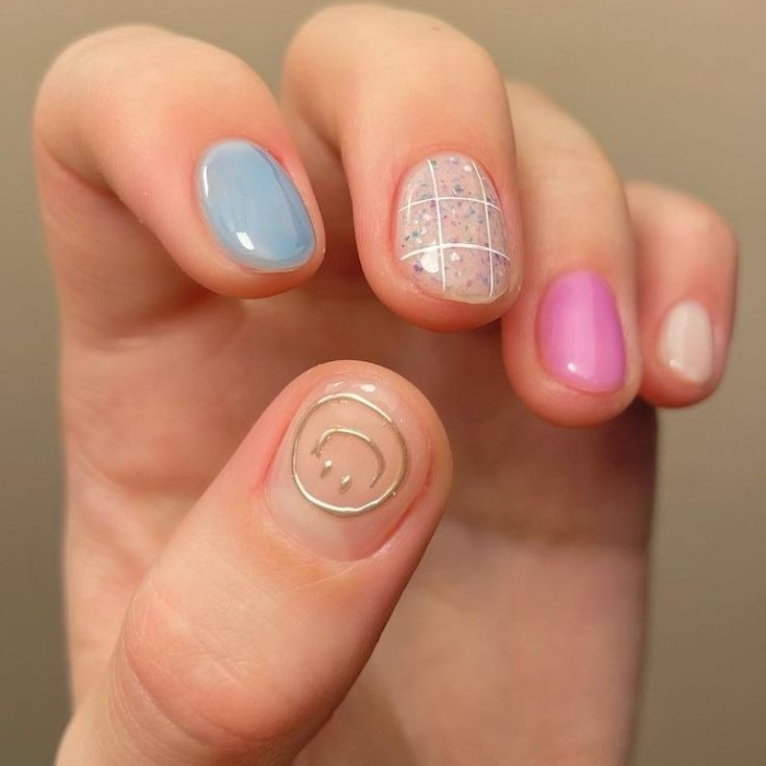 hình nail móng ngắn ngầu