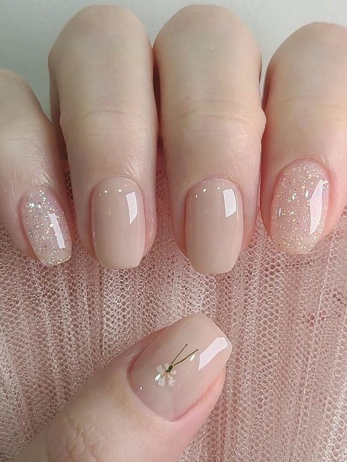 hình nail móng vuông cute