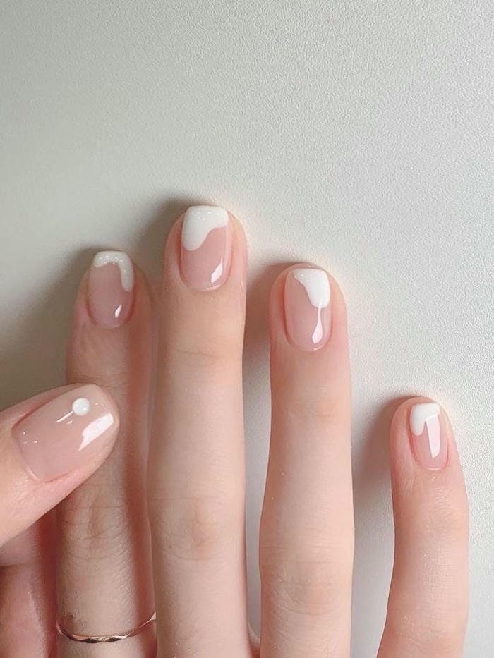 hình nail móng vuông dễ thương