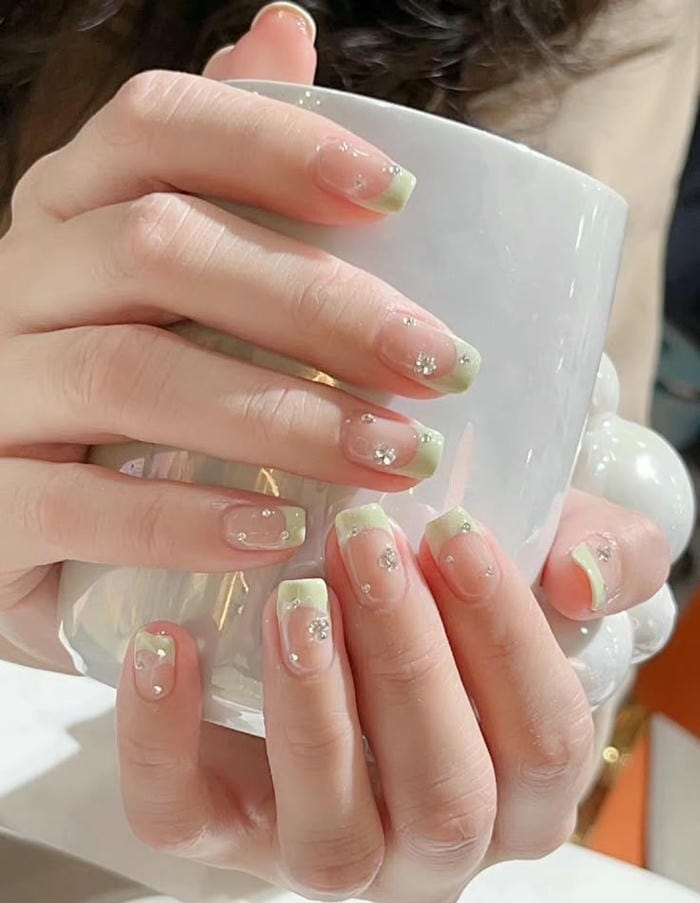 hình nail móng vuông sang chảnh