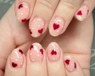 BST 871+ mẫu nail trái tim cute dễ thương cho gái đẹp