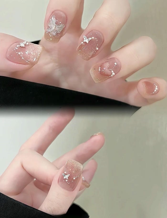 hình nail trái tim đẹp nhất