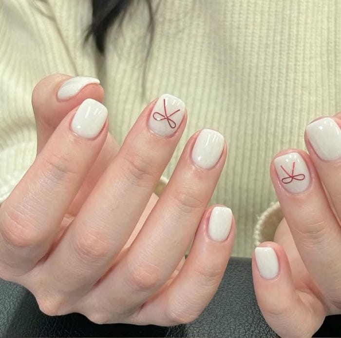 hình nail trắng cute đẹp nhất