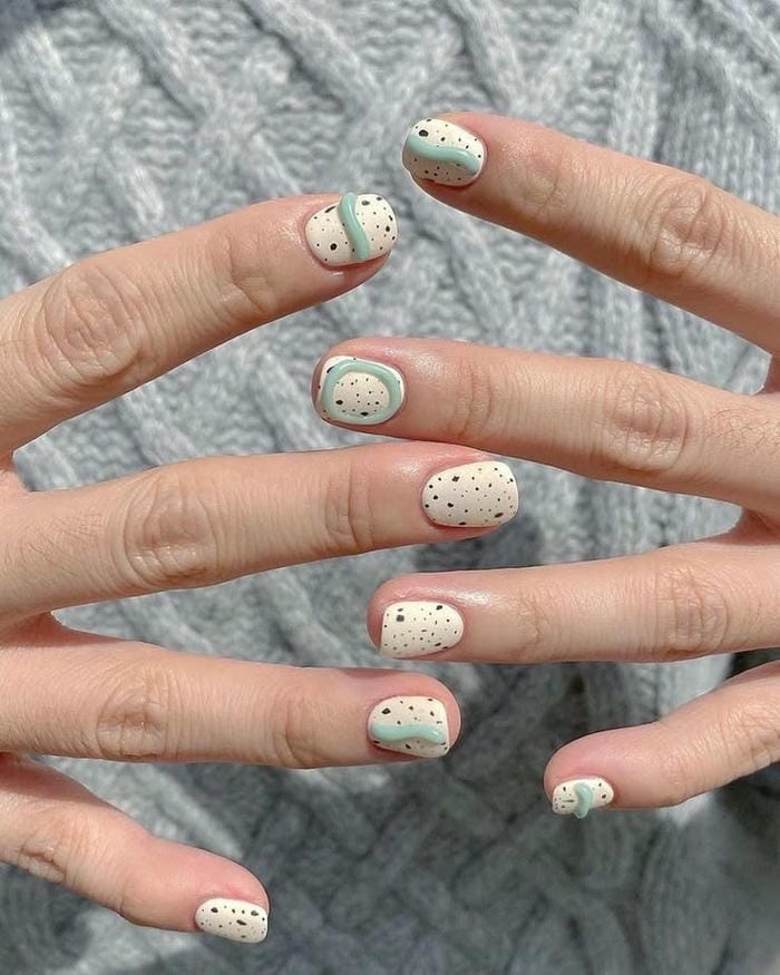 hình nail trắng dễ thương nhất