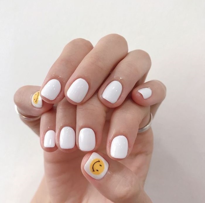 hình nail trắng đẹp