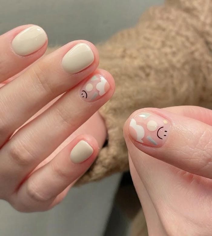 hình nail trắng ngầu nhất