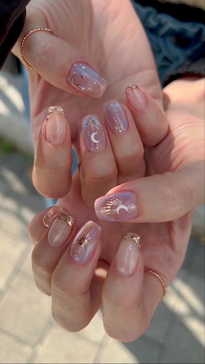 hình nail vân đá cực ngầu