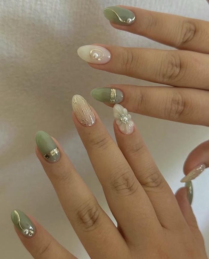 hình nail vân đá ngầu