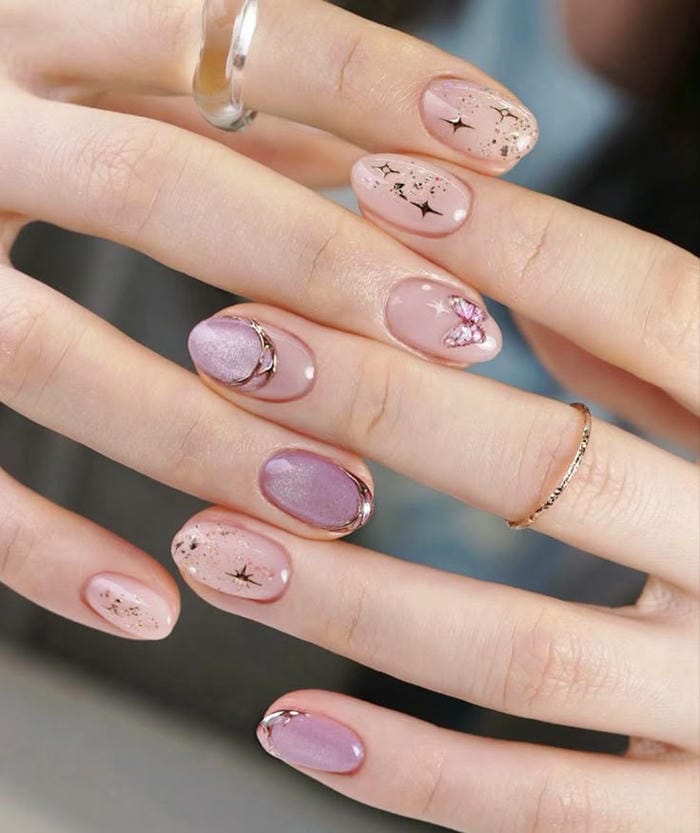 hình nail vân đá siêu đẹp