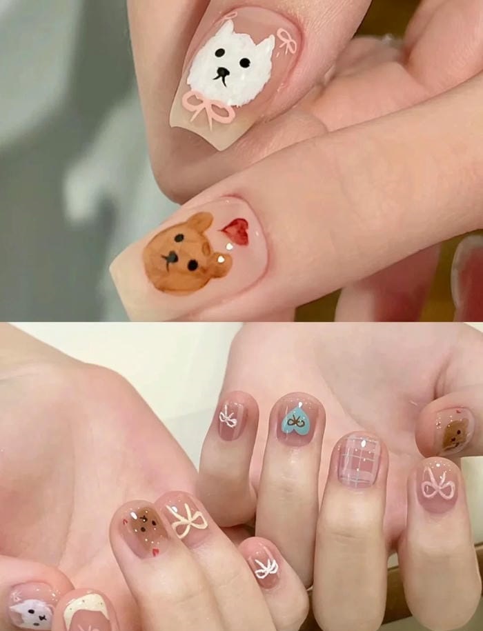 hình nail vẽ cute đẹp nhất