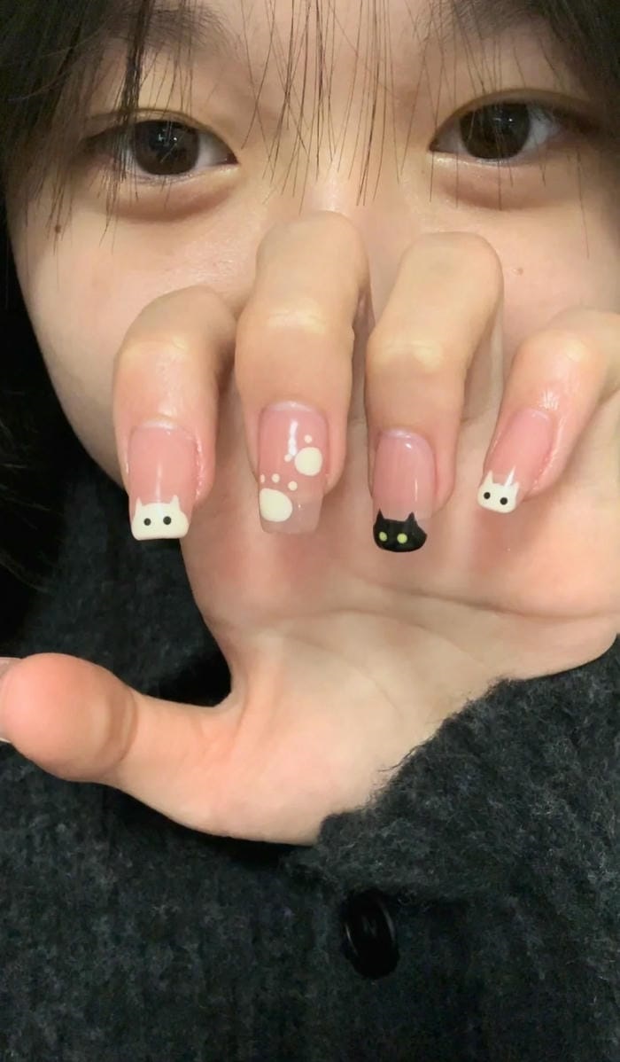 hình nail vẽ cute siêu đẹp