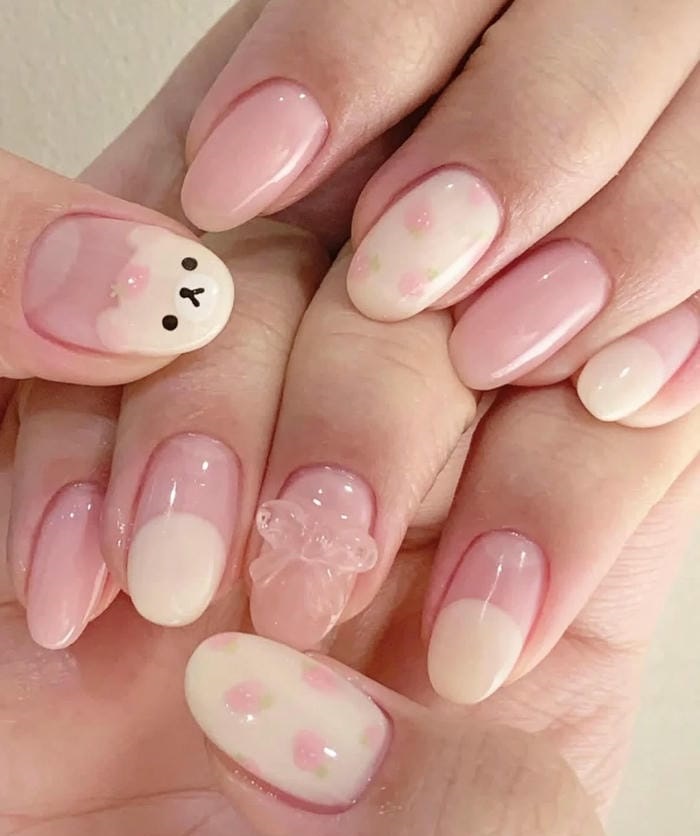 hình nail vẽ cute xinh