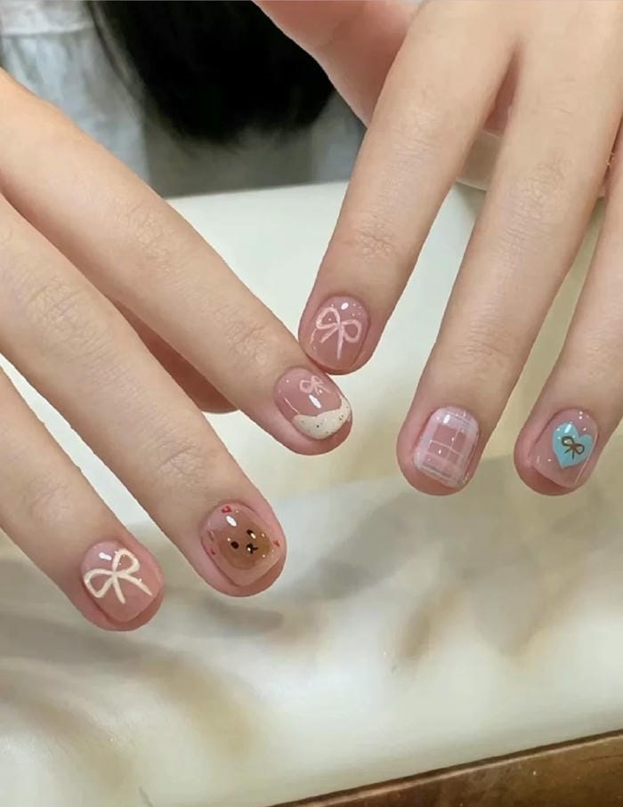 hình nail vẽ cute