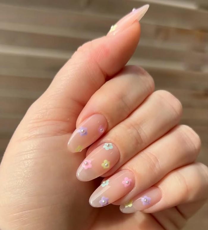 hình nail vẽ hoa cực đẹp