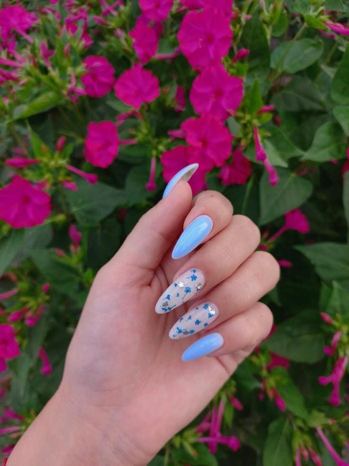 hình nail vẽ hoa cực sang