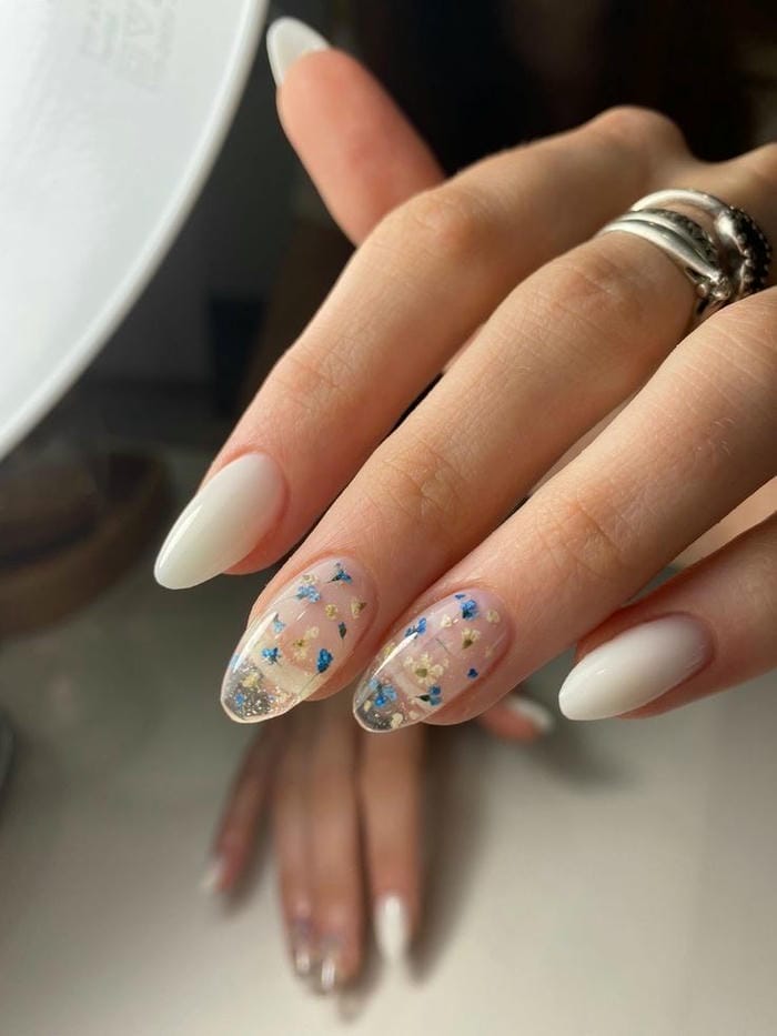 hình nail vẽ hoa siêu đẹp