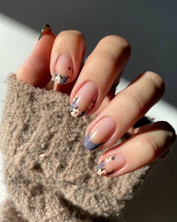 hình nail vẽ hoa