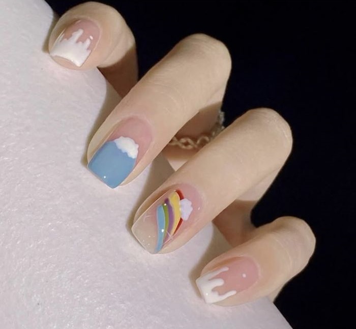 nail cầu vồng siêu đẹp