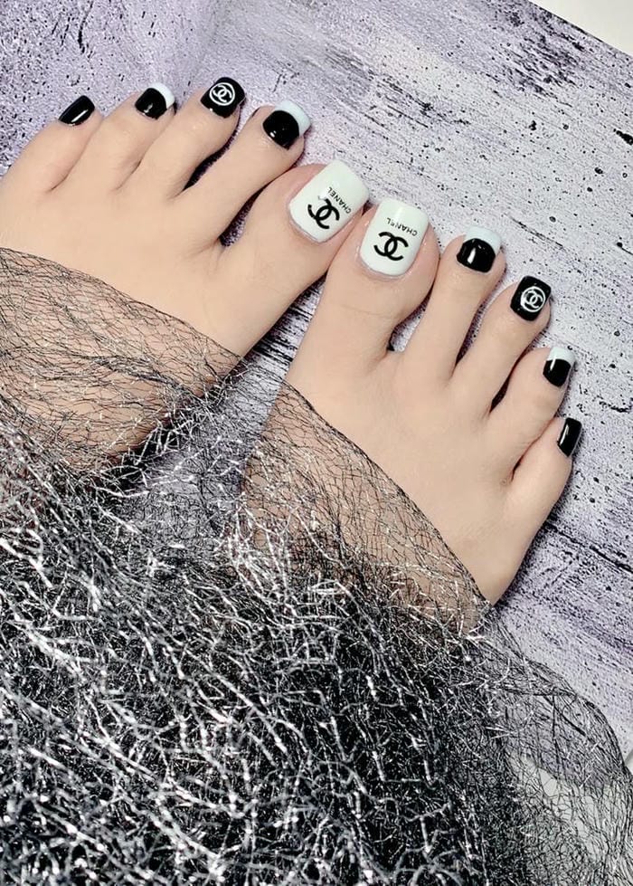 nail chân chanel đẹp nhất