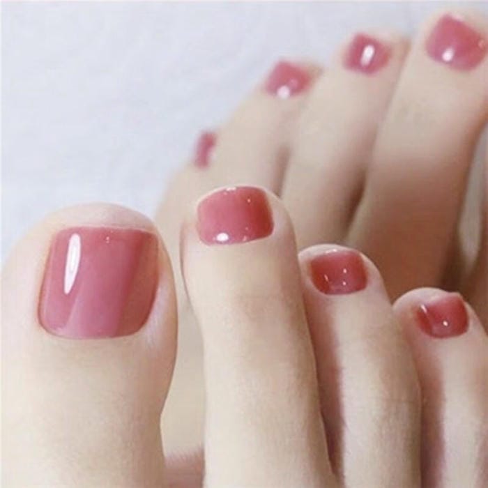 nail chân màu thạch cute