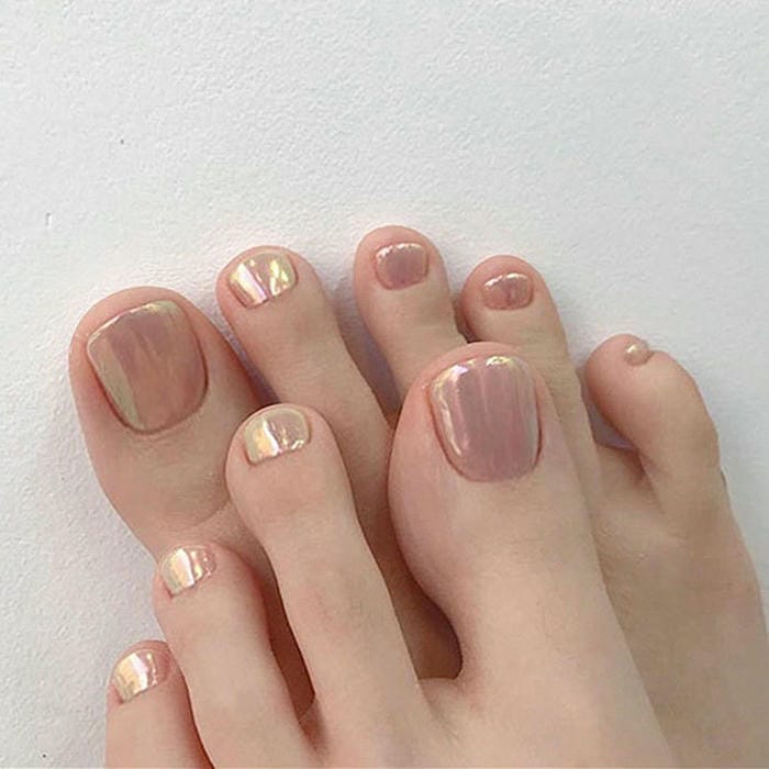 nail chân màu thạch dễ thương