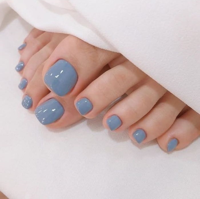 nail chân sơn trơn cực đẹp