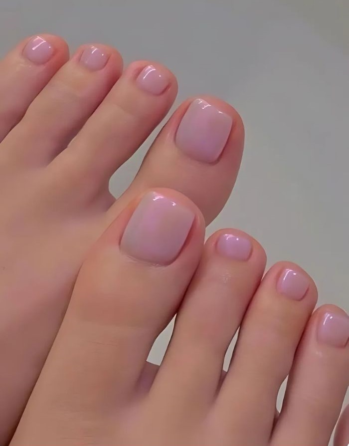 nail chân sơn trơn cute