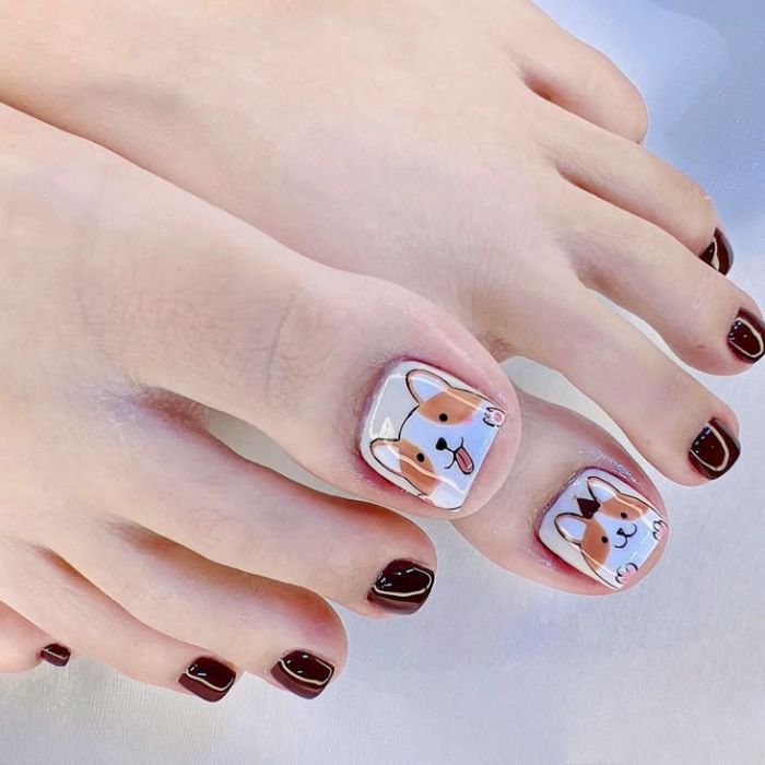 nail chân vẽ hoạt hình