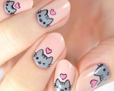 Tổng hợp 150+ mẫu nail con mèo anime cute dễ thương cho nữ