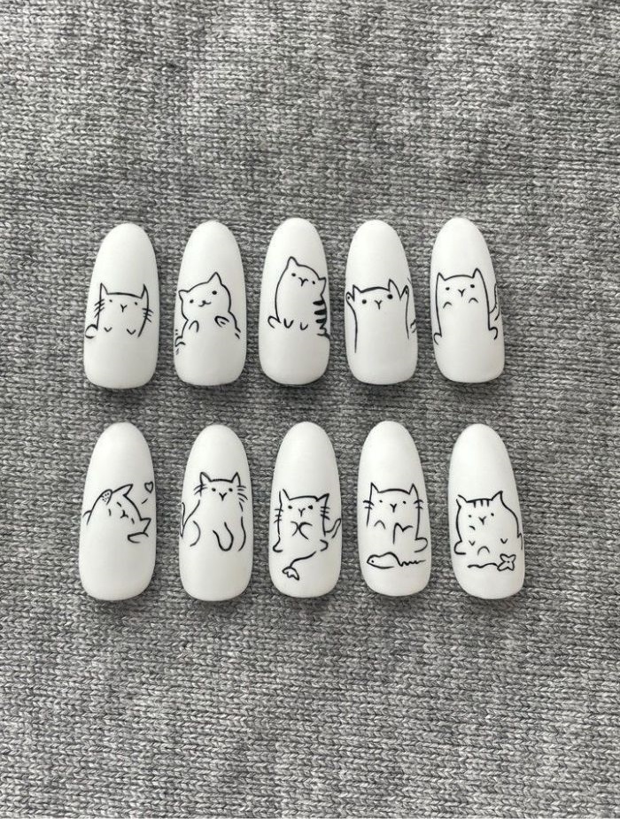 nail con mèo siêu đẹp