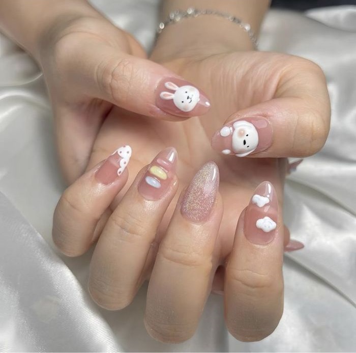 nail con thỏ cực đáng yêu