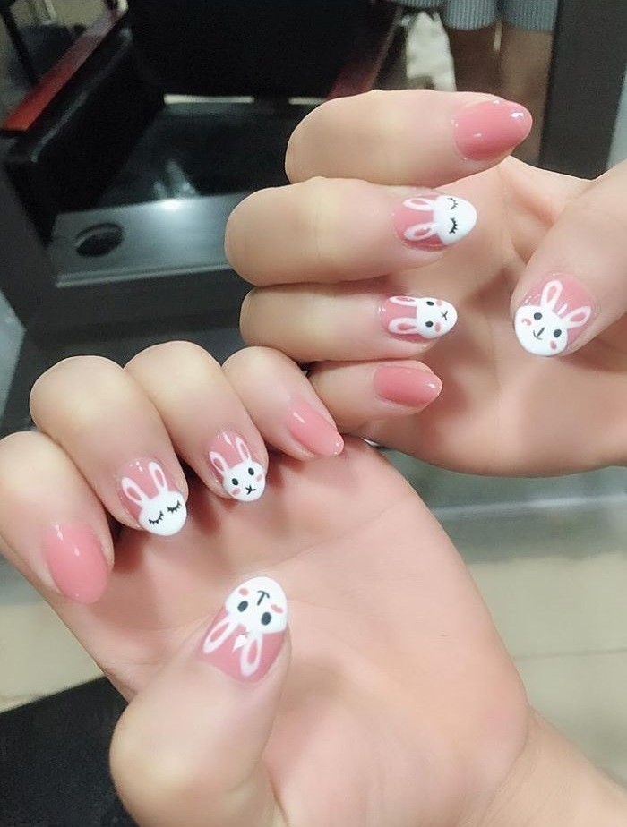 nail con thỏ