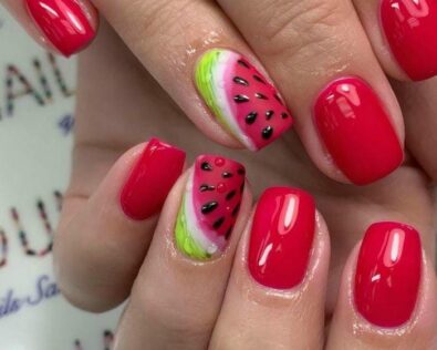 88+ Mẫu nail dưa hấu cho chị em thích sự ngọt ngào và tươi mát