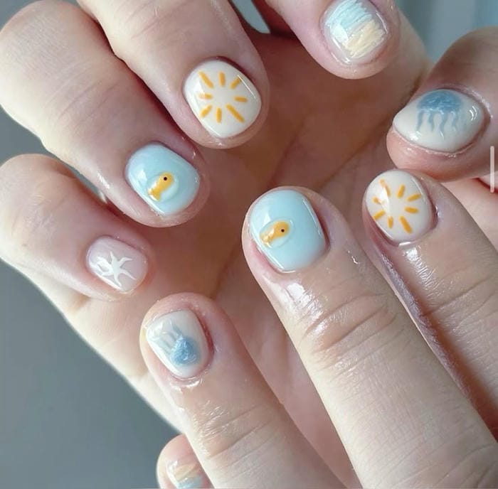 nail hình con vật siêu đáng yêu