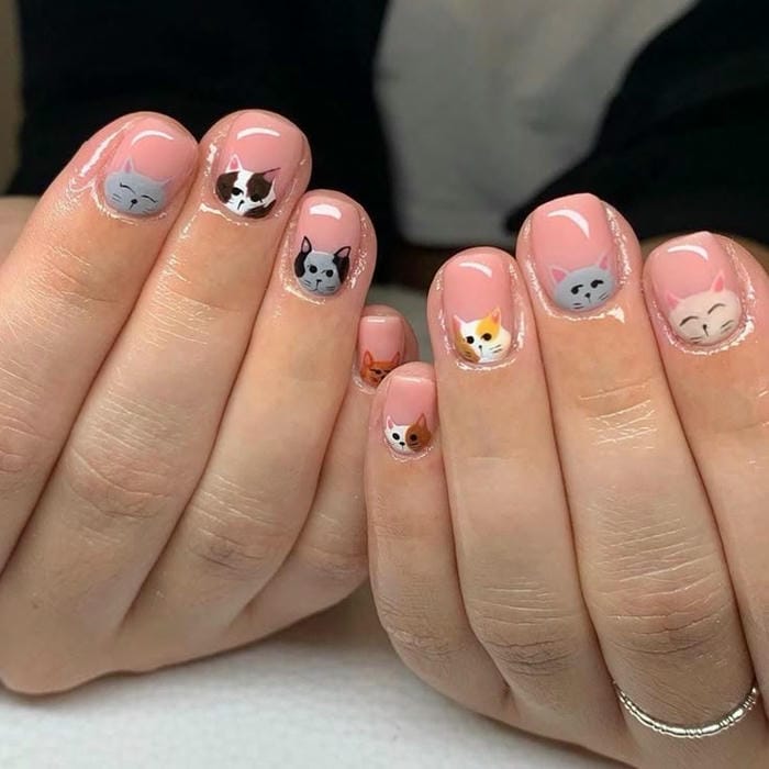 nail hình con vật siêu dễ thương