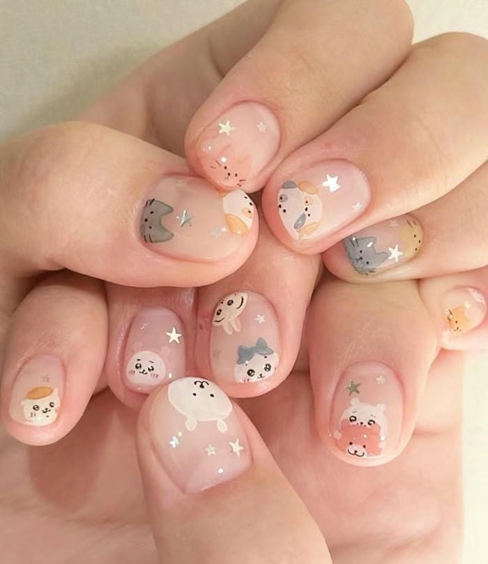 nail hình con vật sociu