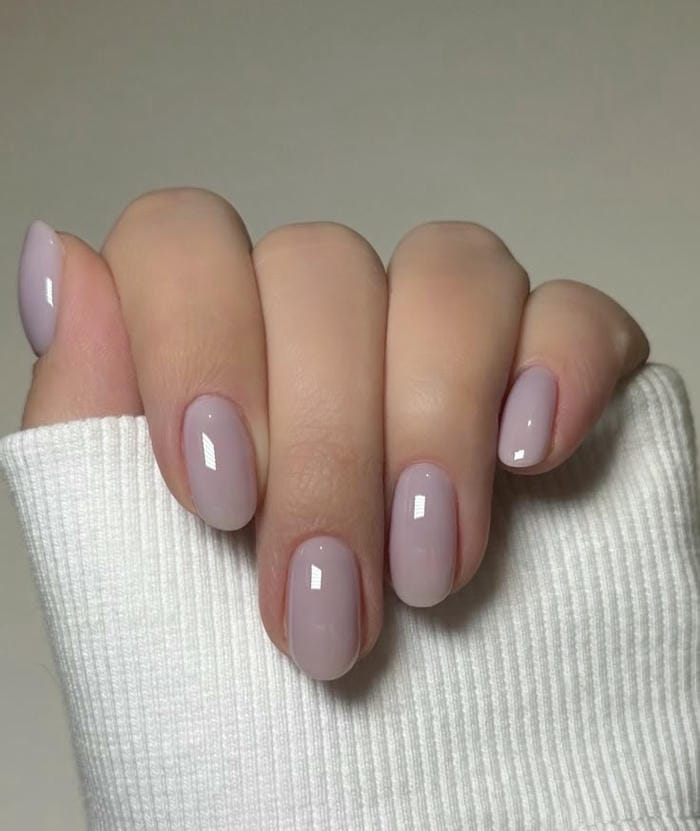 nail màu tím dễ thương