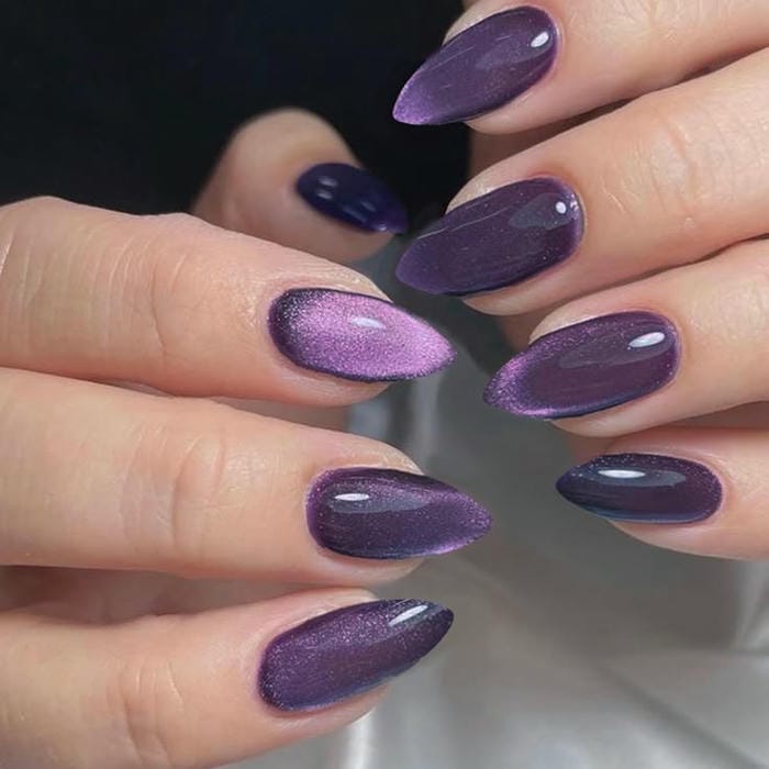 nail màu tím siêu ngầu