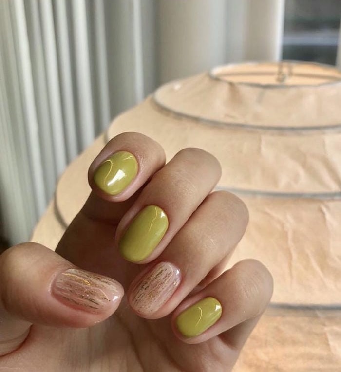 nail màu xanh lá đẹp xinh