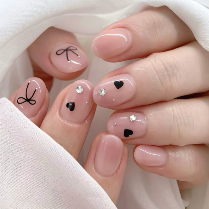 nail móng ngắn cực cute