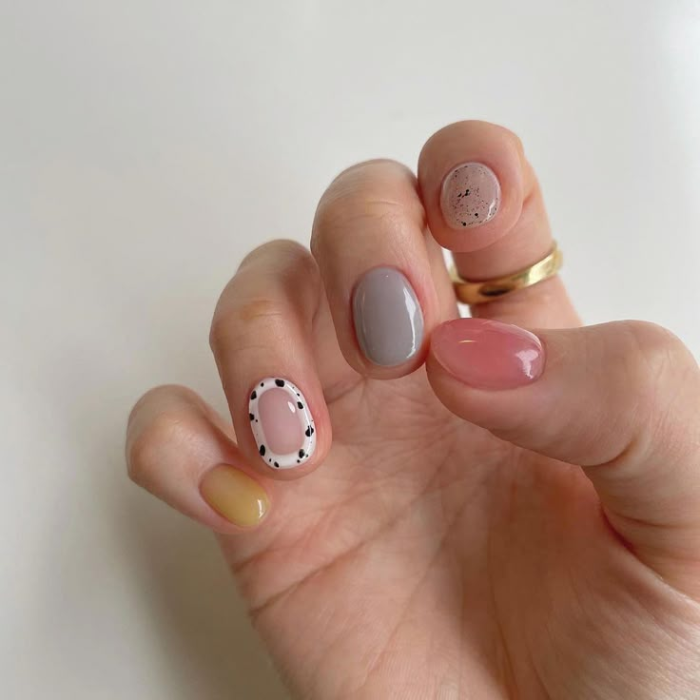 nail móng ngắn đẹp nhất