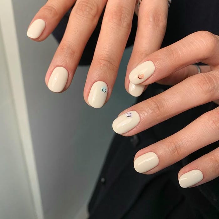 nail trắng cute nhất