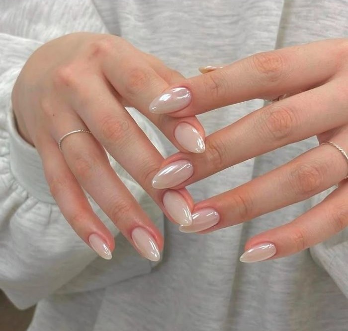 nail trắng gương xinh