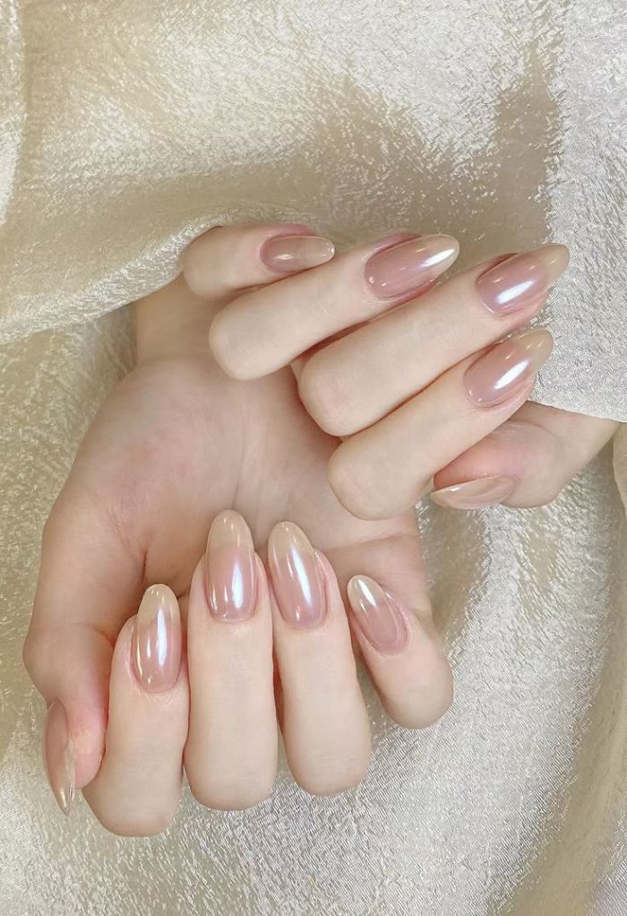 nail trắng gương