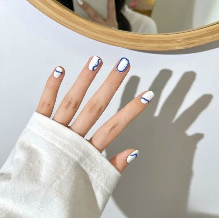 nail trắng siêu đẹp