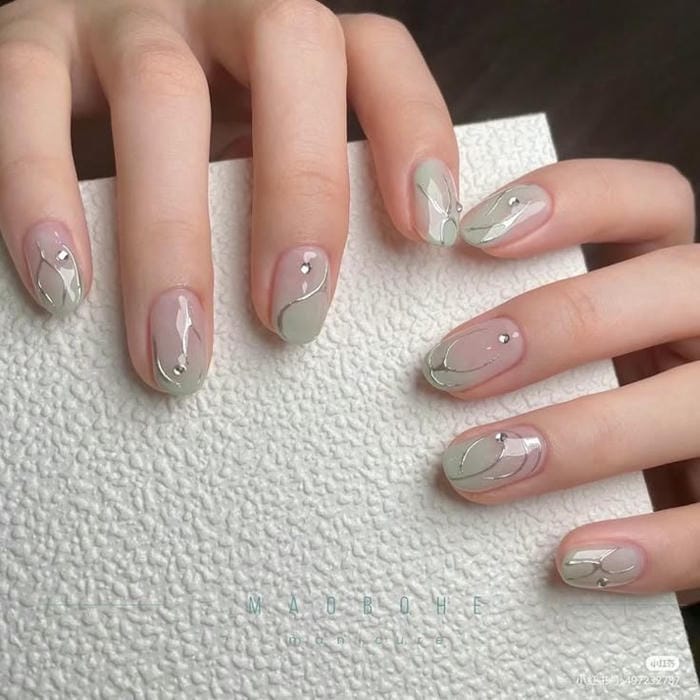 nail vân đá đẹp