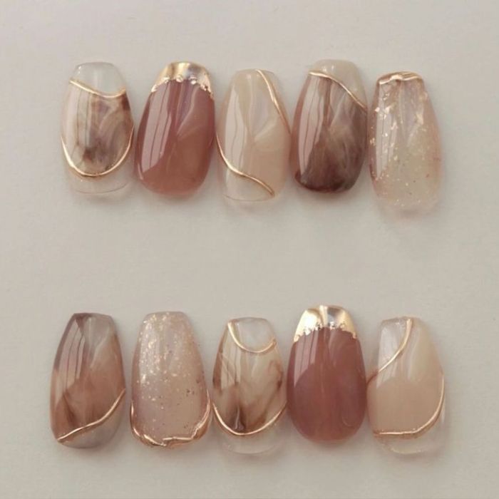 nail vân đá siêu đẹp