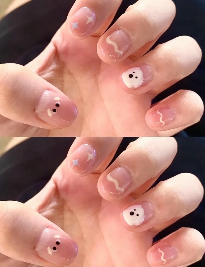 nail vẽ cute cực cute