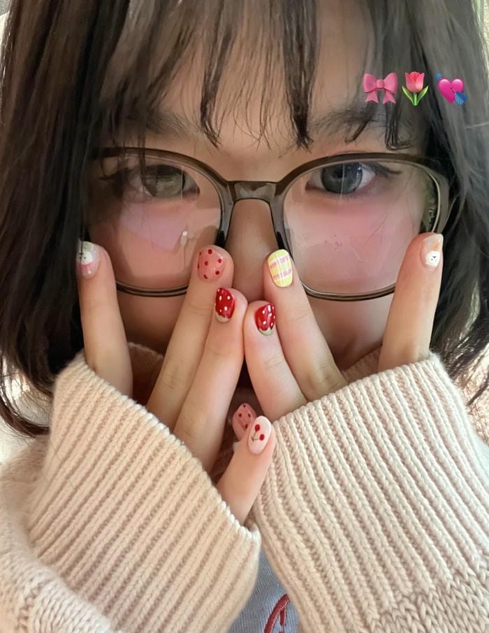 nail vẽ cute cực đáng yêu